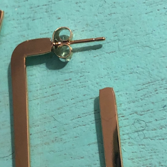 ⚡️Large rectangle flat hoop earrings - Picture 4 of 5